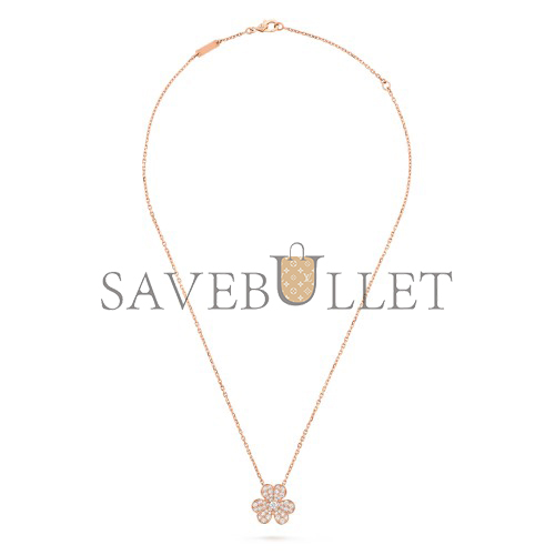 VAN CLEEF ARPELS FRIVOLE PENDANT, SMALL MODEL - ROSE GOLD, DIAMOND  VCARP7RL00