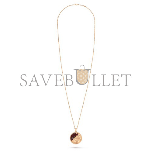 VAN CLEEF ARPELS ZODIAQUE LONG NECKLACE ARIETIS (ARIES) - ROSE GOLD, IRON EYE  VCARP9R800