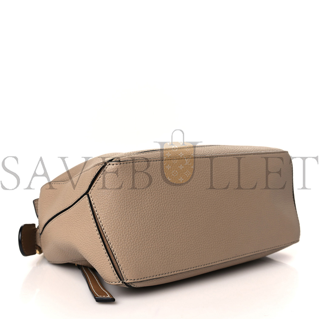 LOEWE GRAINED CALFSKIN SMALL PUZZLE BAG SAND MINK (24*16.5*10.5cm)