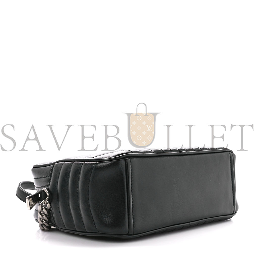 Soft Calfskin Diagramme Camera Bag Black