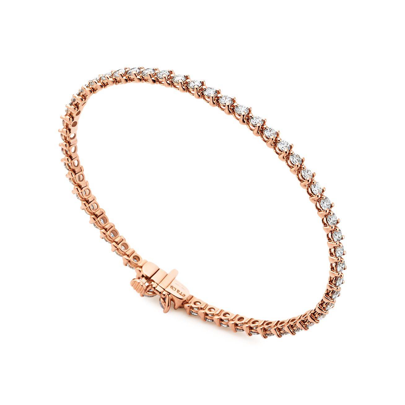TIFFANY VICTORIA® TENNIS BRACELET IN ROSE GOLD WITH DIAMONDS